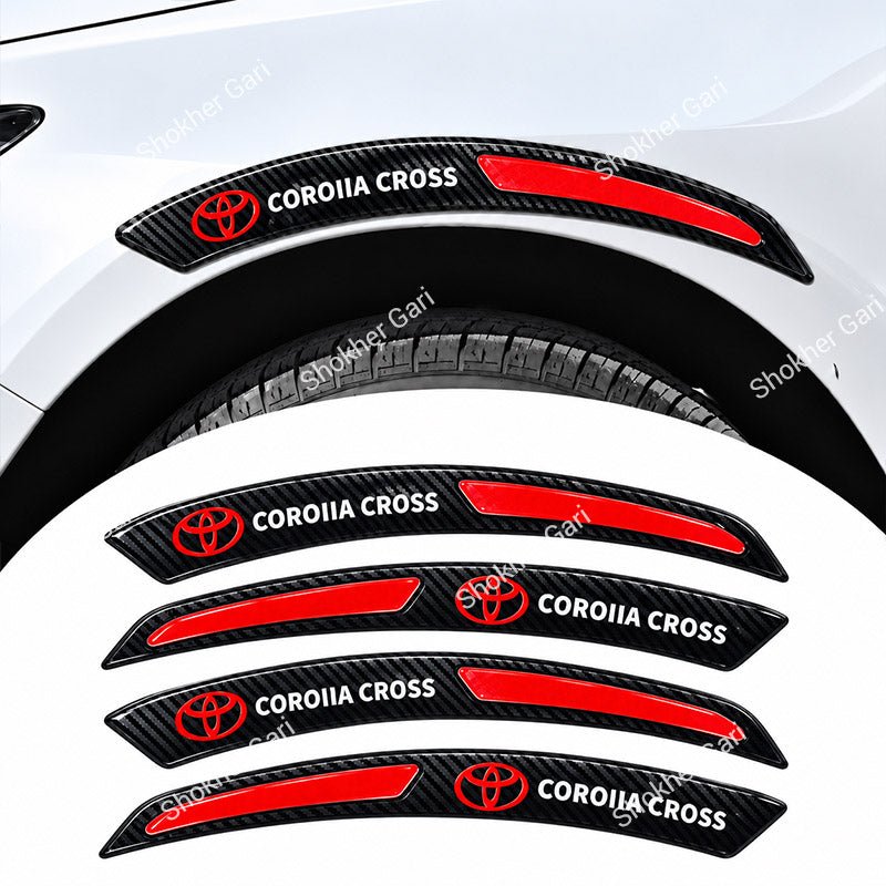 Car Fender Eyebrow Carbon Fiber Style Reflective Protector