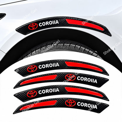 Car Fender Eyebrow Carbon Fiber Style Reflective Protector