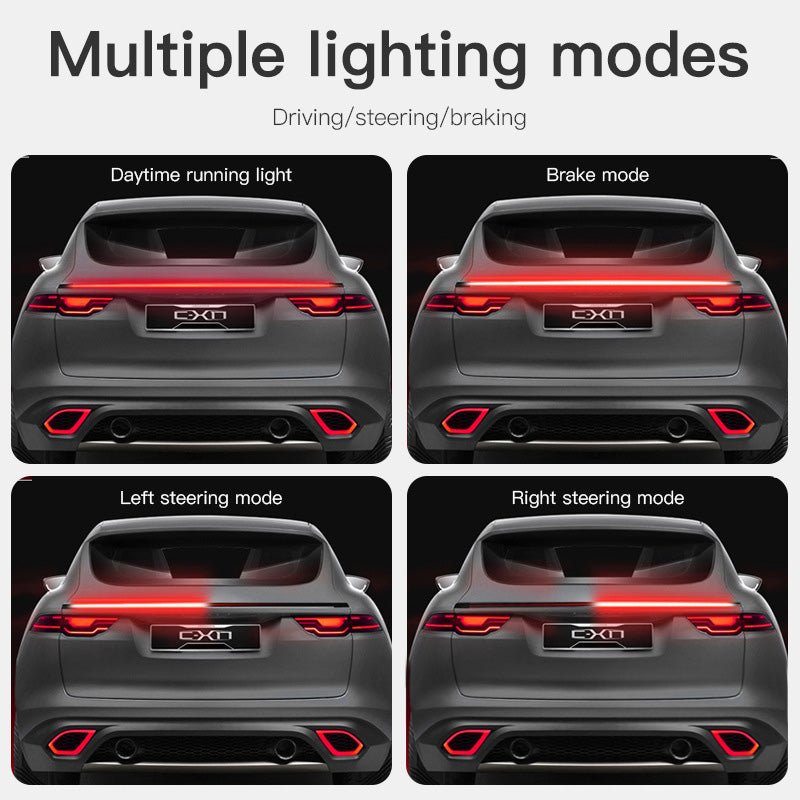 Universal Carbon Fiber Car Led Stream Light Spoiler