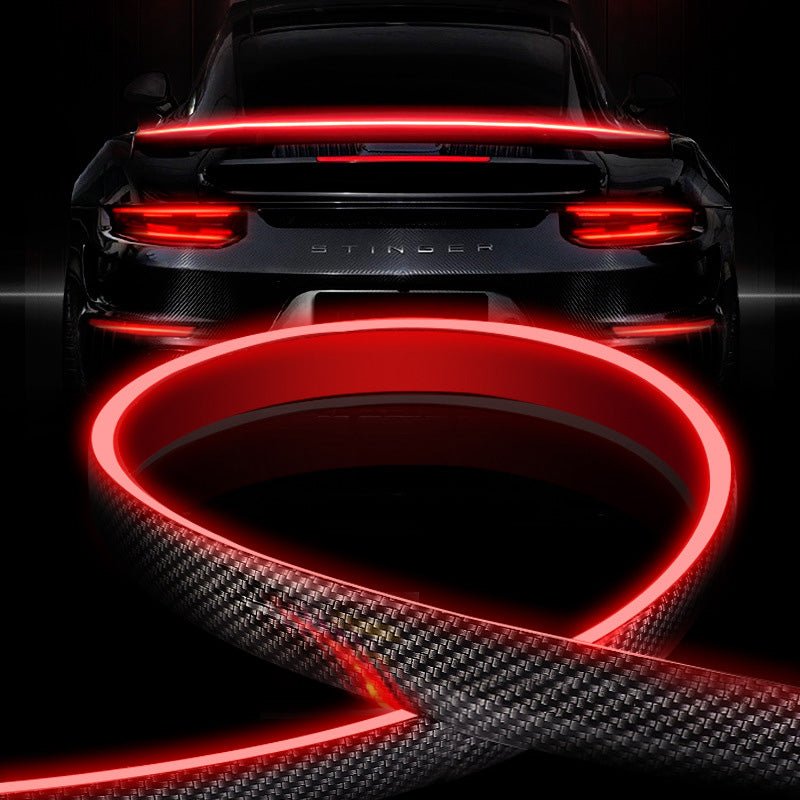 Universal Carbon Fiber Car Led Stream Light Spoiler