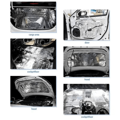 Car Heat and Sound Proofing Insulation Foam - Waterproof &amp; Fire Resistant (140*100 cm))
