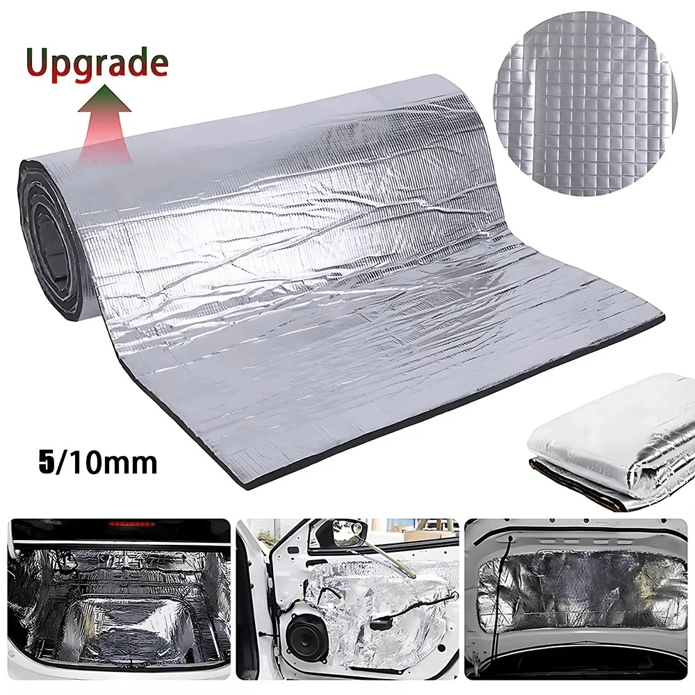 Car Heat and Sound Proofing Insulation Foam - Waterproof &amp; Fire Resistant (140*100 cm))