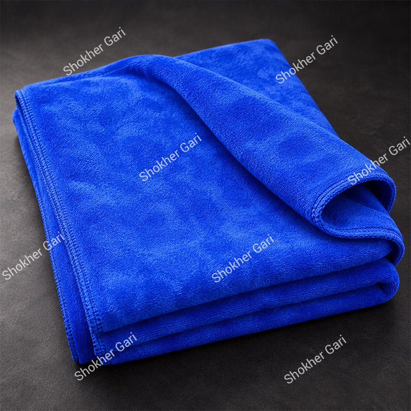 Car Cleaning and Drying Microfiber Towel 60x160cm Blue Bangladesh - Shokher Gari BD