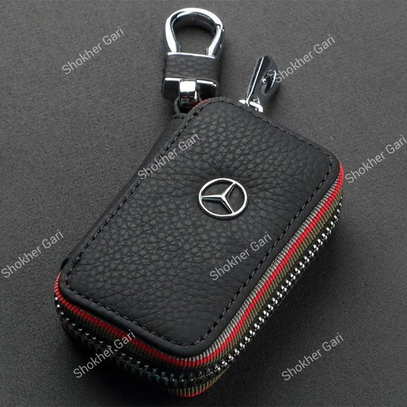 Pu Leather Remote and keychain for Luxurious Car