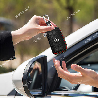 Pu Leather Remote and keychain for Luxurious Car