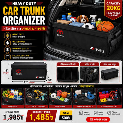 Car Trunk Organizer- Heavy Duty Car Trunk storage