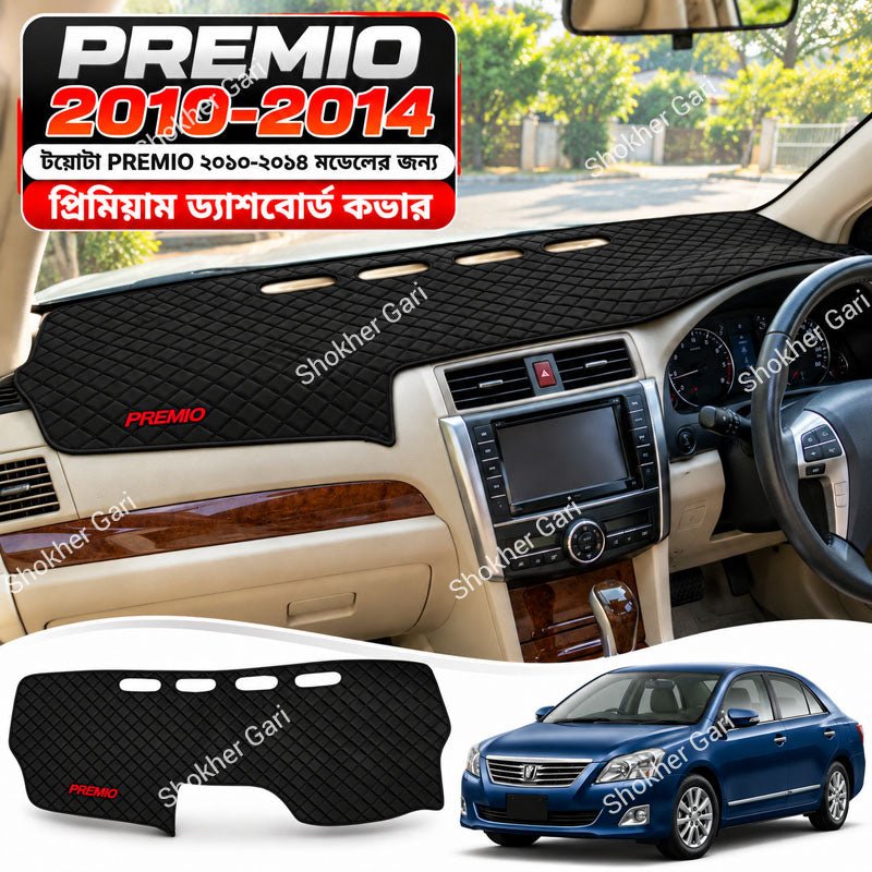 M/Y 5D Car Dashboard Mat with Premium Red and Black Check Pattern for Stylish Car Interior