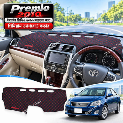 M/Y 5D Car Dashboard Mat with Premium Red and Black Check Pattern for Stylish Car Interior