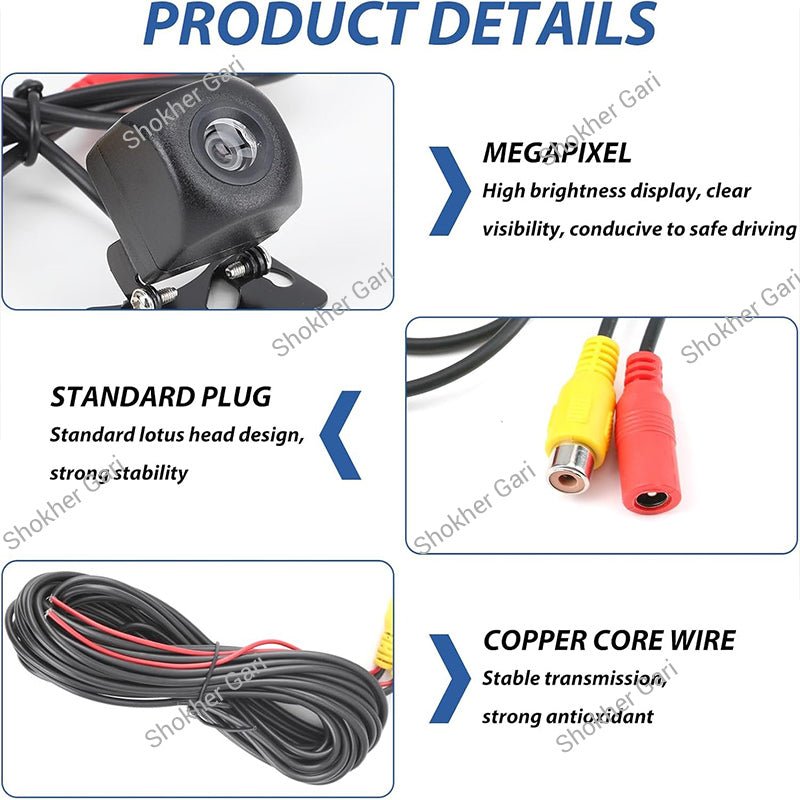 Nakamichi NC-210 Rear View Camera-90 degrees Wide Angle  High-resolution Reliable Vehicle backup camera