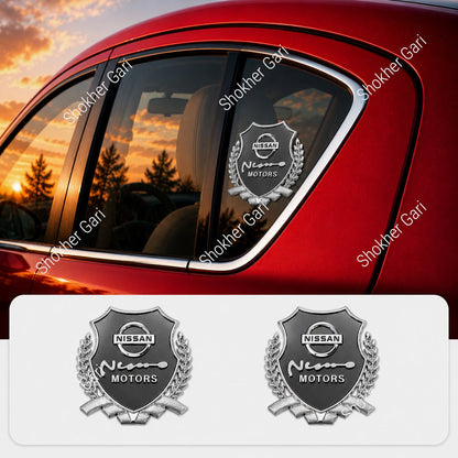 2pcs 3D Metal Car Styling Side Door Badge