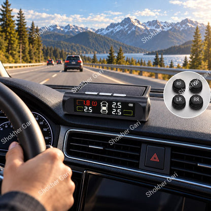 TPMS Car Tire Pressure Monitoring System (Solar Powered)