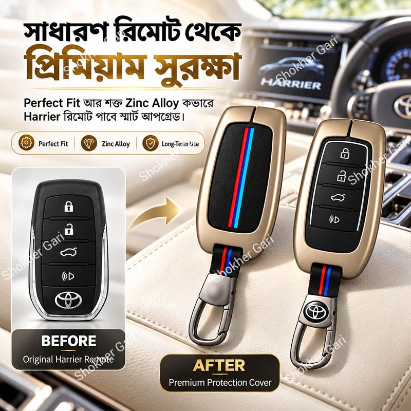 M/Y Zinc Alloy Key Cover Protection Metal Remote Cover For Toyota , Honda, Nissan, Mitsubishi,Hyundai, MG ,BMW Strong Key Cover