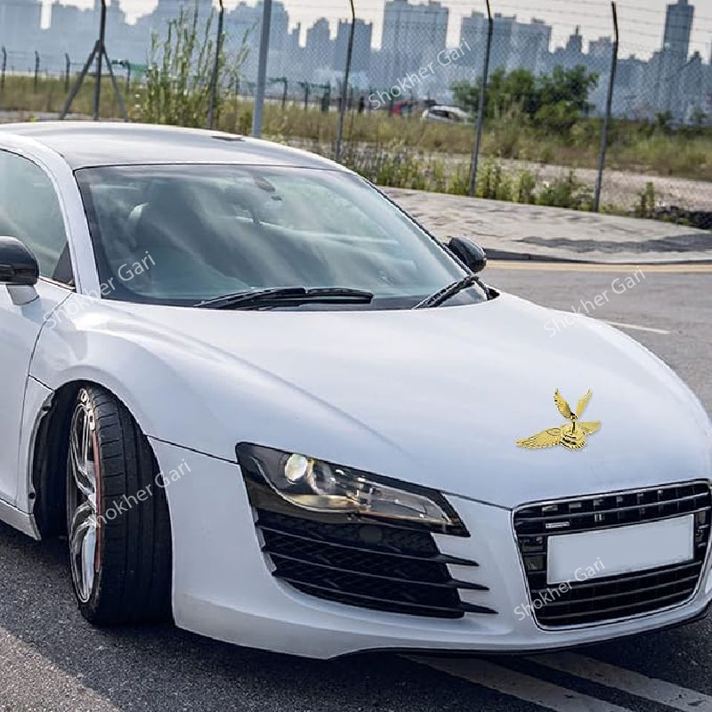 Silver Metal Eagle Flying Car bonnet Logo image 2