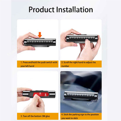 1pcs Metal Roller Type Car Parking Number image 2