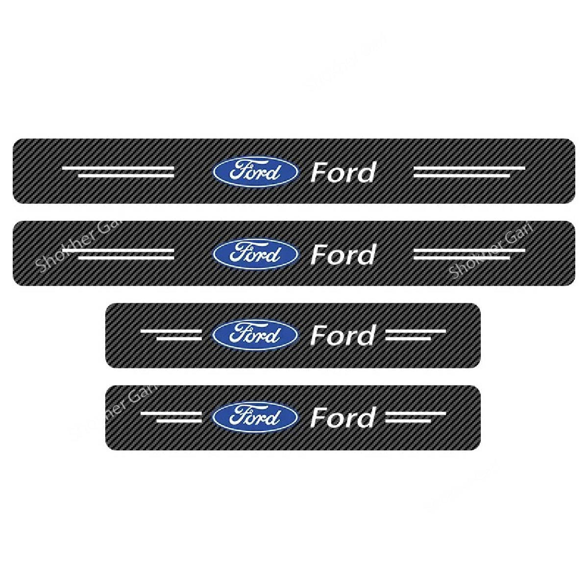 Carbon Fiber Car Door Sill Sticker Protector 4pcs Set