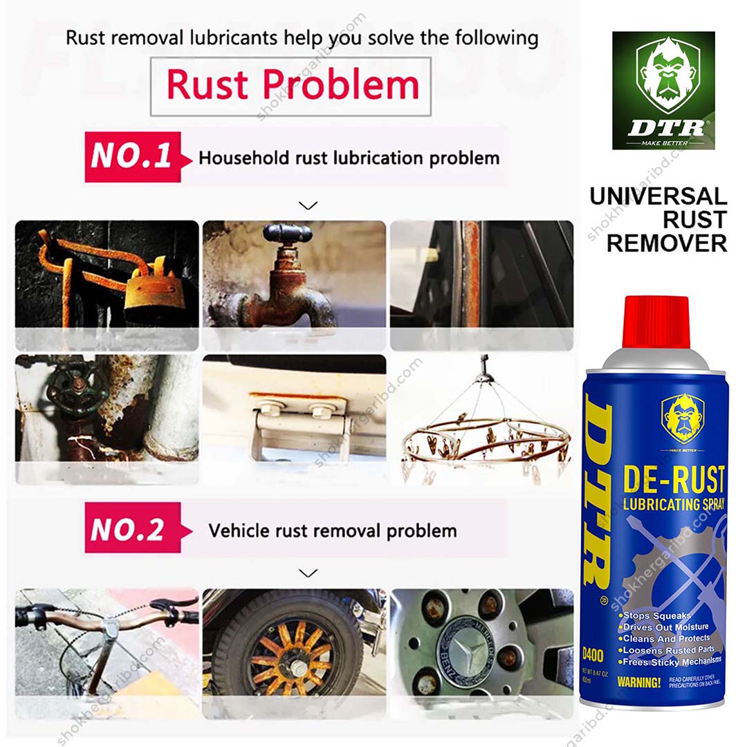 DTR De-Rust Lubricating Spray 450 ml image 2