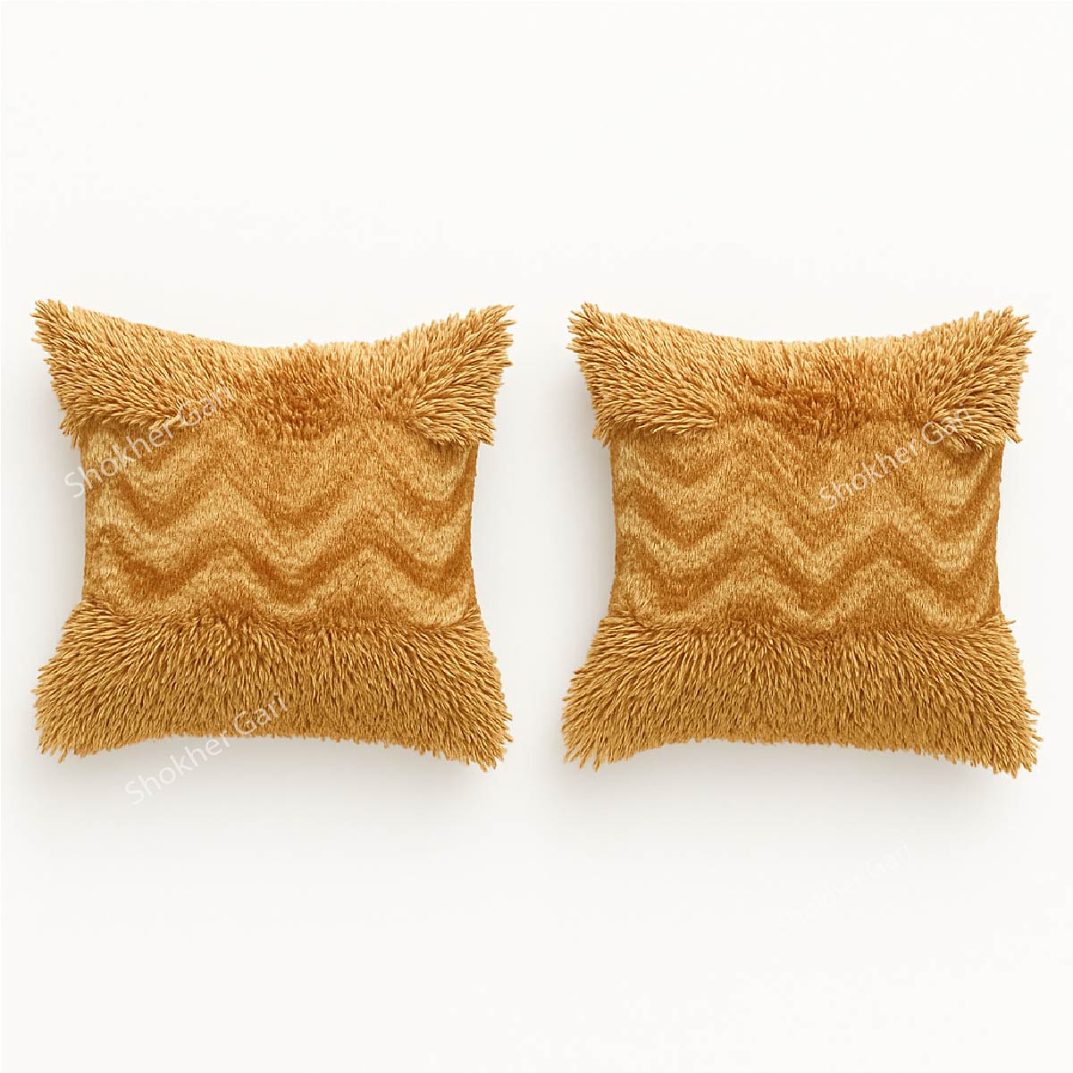 Car Cushion pillow - Pressure-Relief Car Cushion 2 pieces Set 18*18 INCHES - Golden image