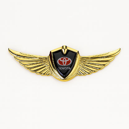 1pcs Car Body 3D Metal Logo Wings Sticker image