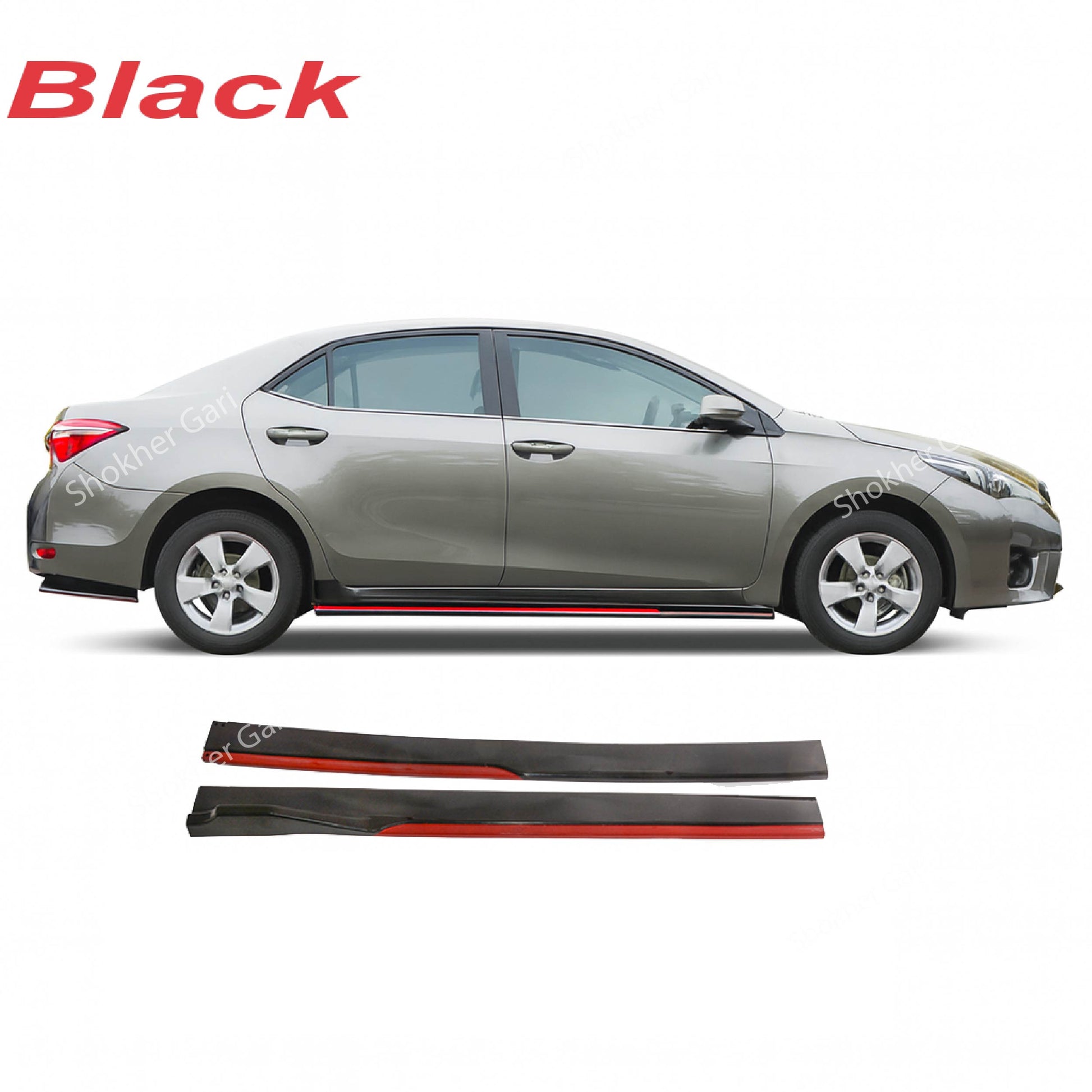 Universal Side Skirt Extension Rocker Plate Lip Black 5950 TK Carbon 7450 TK image 0