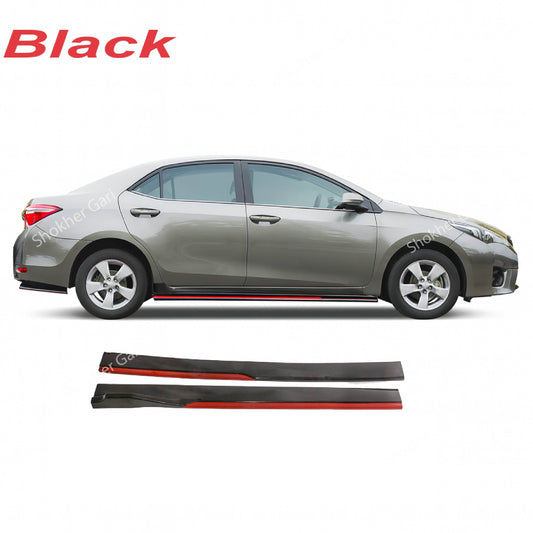 Universal Side Skirt Extension Rocker Plate Lip Black 5950 TK Carbon 7450 TK image 0