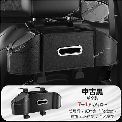 1pcs Car Functional Storage Seat Back Organizer - Black Design 1 image