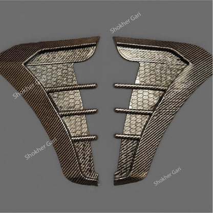 2x Carbon Fiber Look Car Side Fender image 1