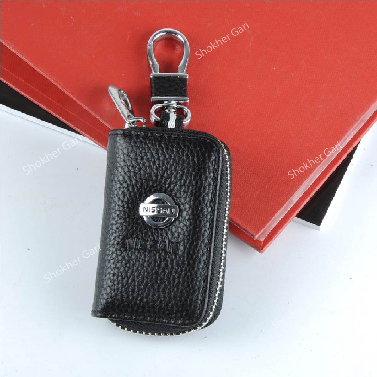 Car Middle Logo Style Pu leather remote cover - Nissan image