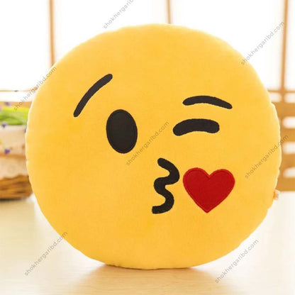 Emoji Pillow Round Smiley Face Pillow image 4