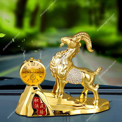 Car Dashboard Golden Stone Sheep Watch &amp; Perfume image 0