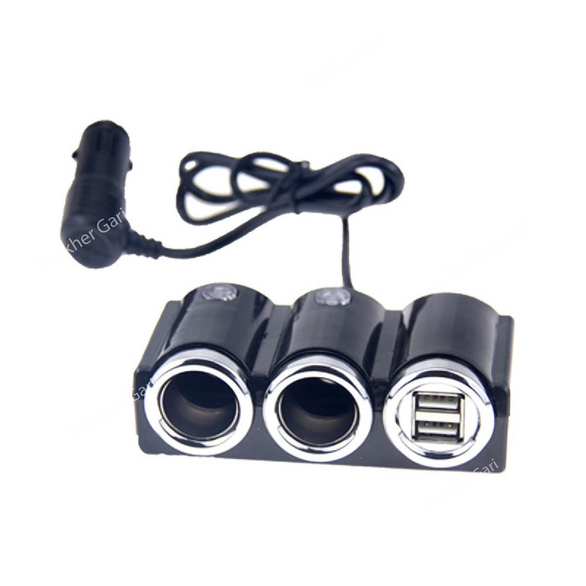 IN CAR 2-Way Dual USB Car Charger 12V/24V 120W image 1