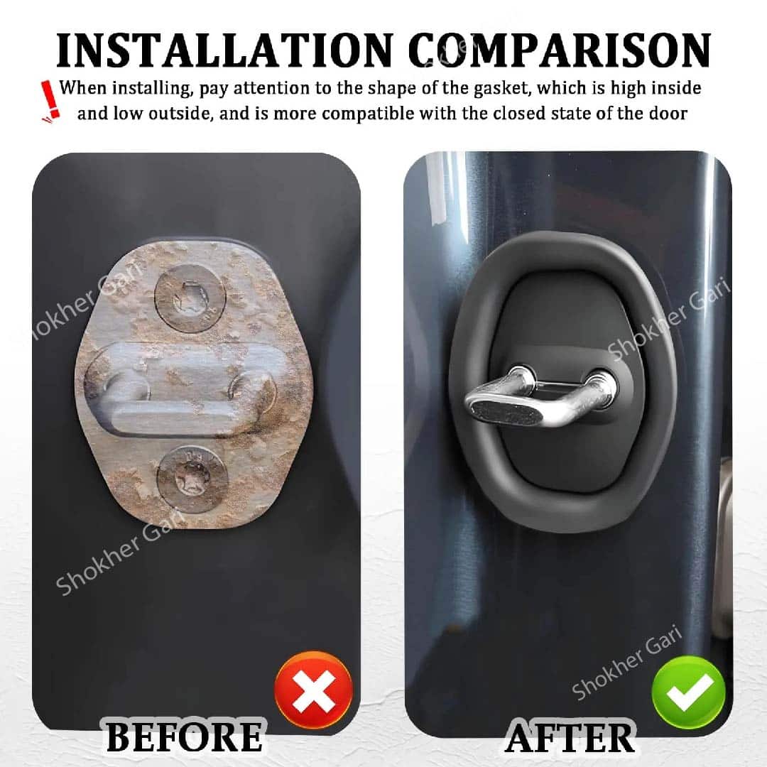 M/Y 4 pcs set Car Door Lock Protector Cover for Sound image 6