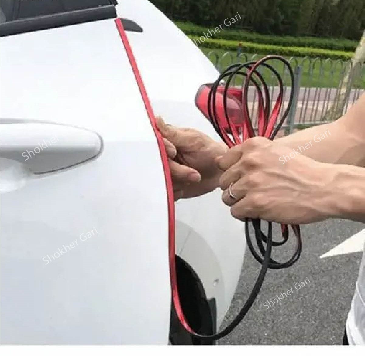 Electroplating rubber strip car door guard 16.4 FT image 1