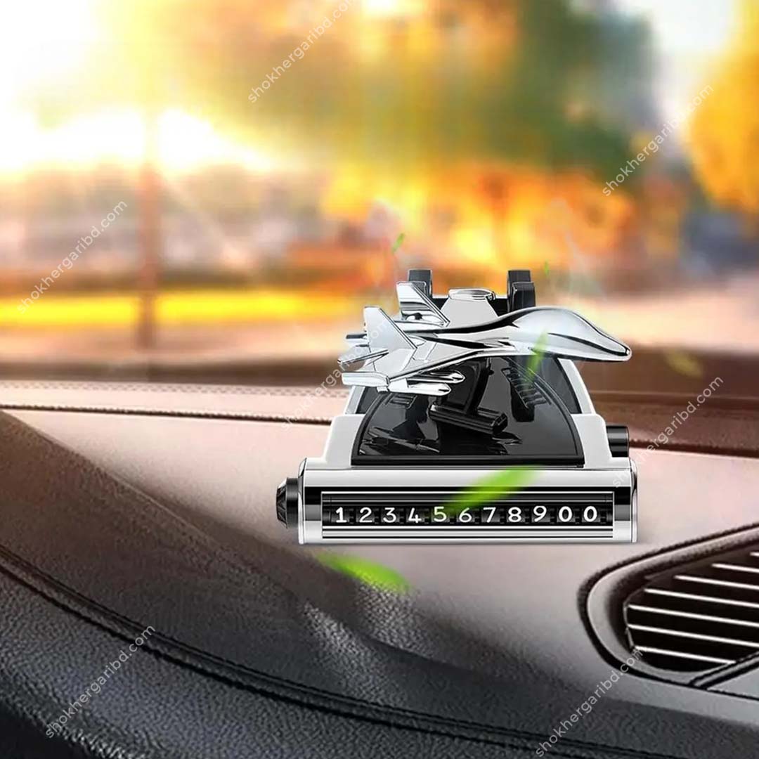 4 in 1 Airplane Shape, Car Air Freshener,  Phone Holder , Parking License Plate Safety image 5
