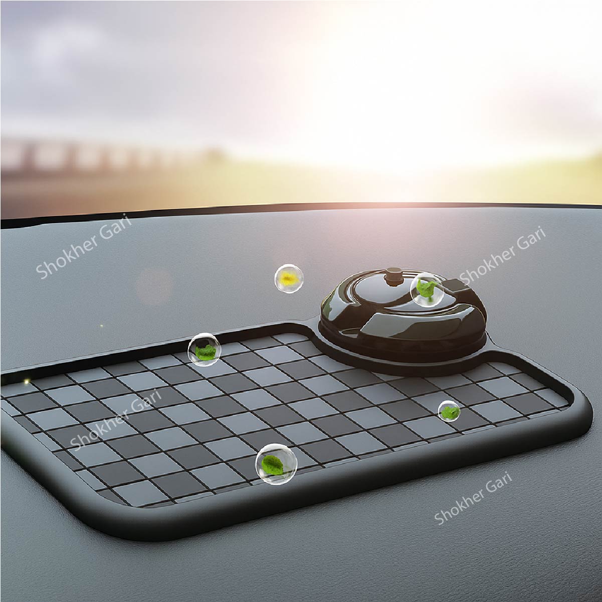 5 Number Design Car Dashboard Anti-Slip Mobile Mat image 1