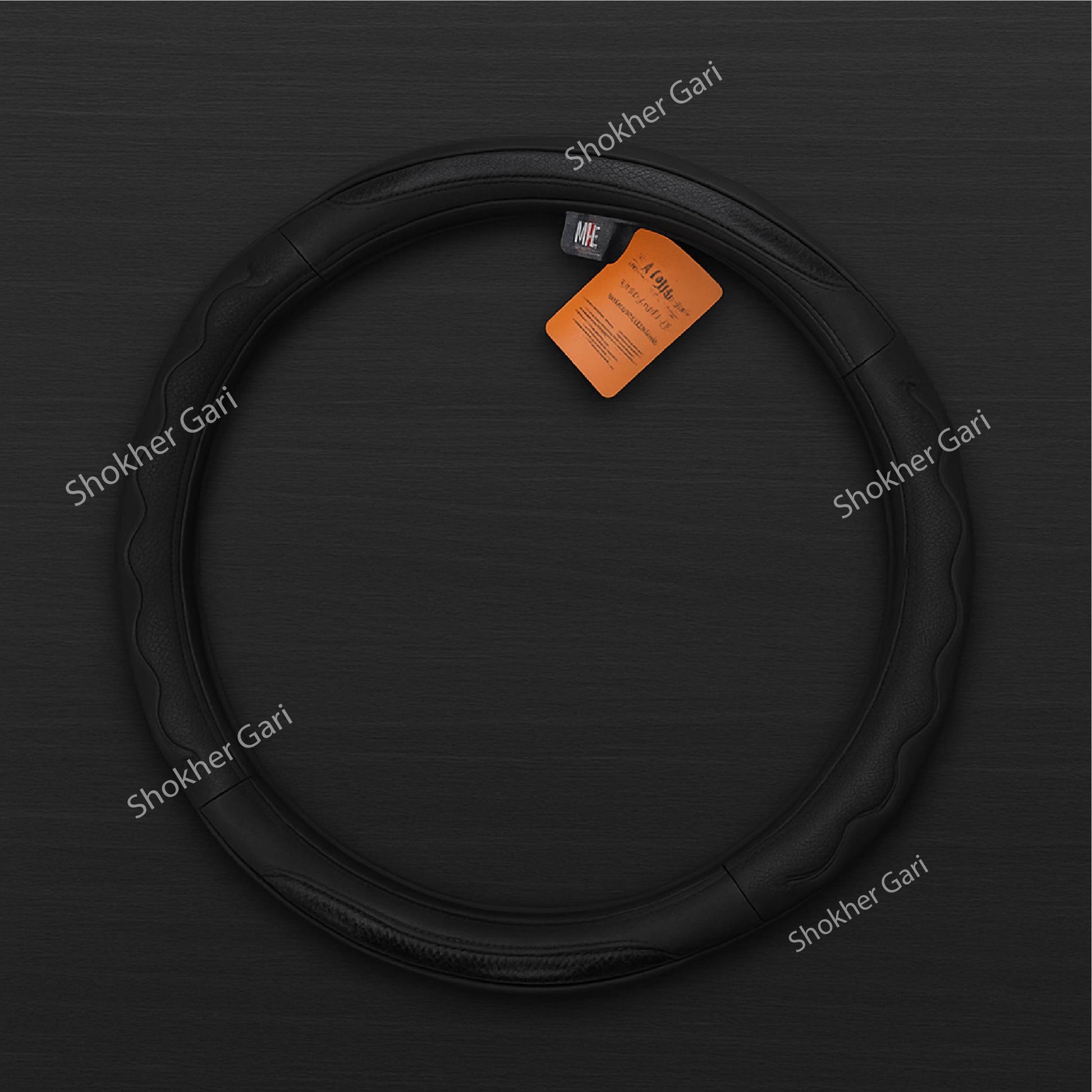 Half Carbon Web Steering Cover - Black image