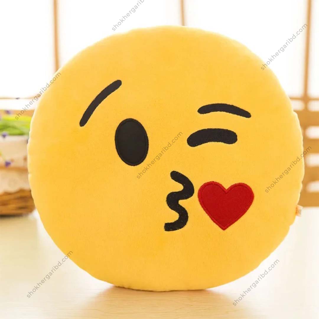 Emoji Pillow Round Smiley Face Pillow - 2 image