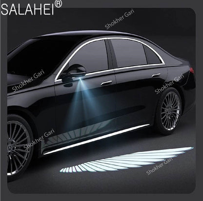 2pcs Car Angel Wings Welcome Light image 5
