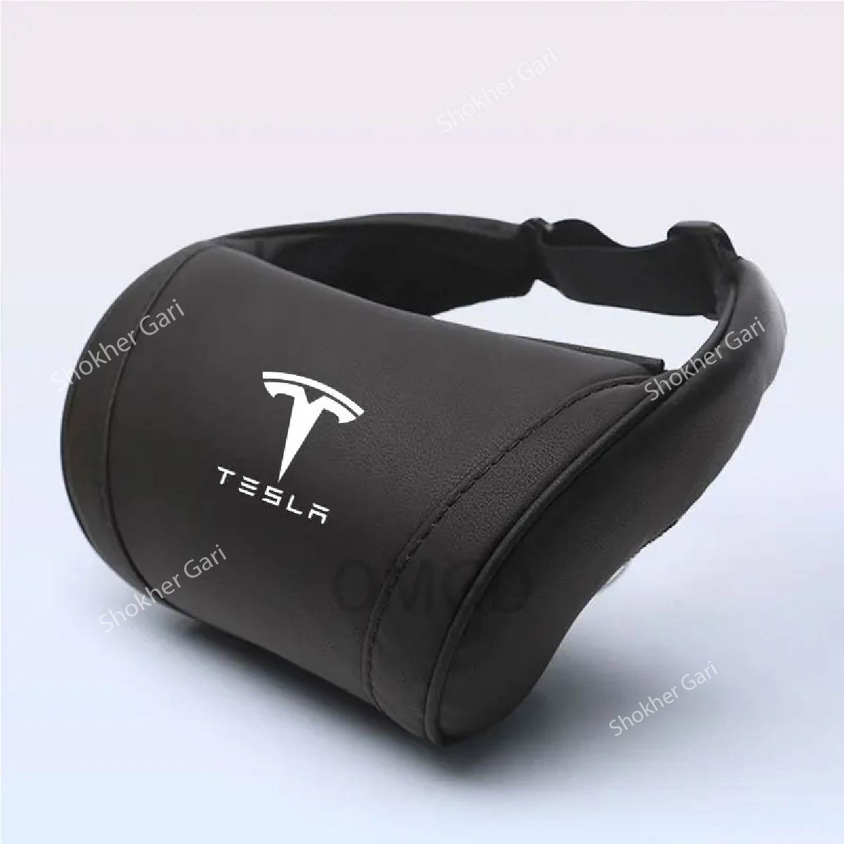 Car U-Style Seat Headrest Travel Rest Neck Pillow - Black White image