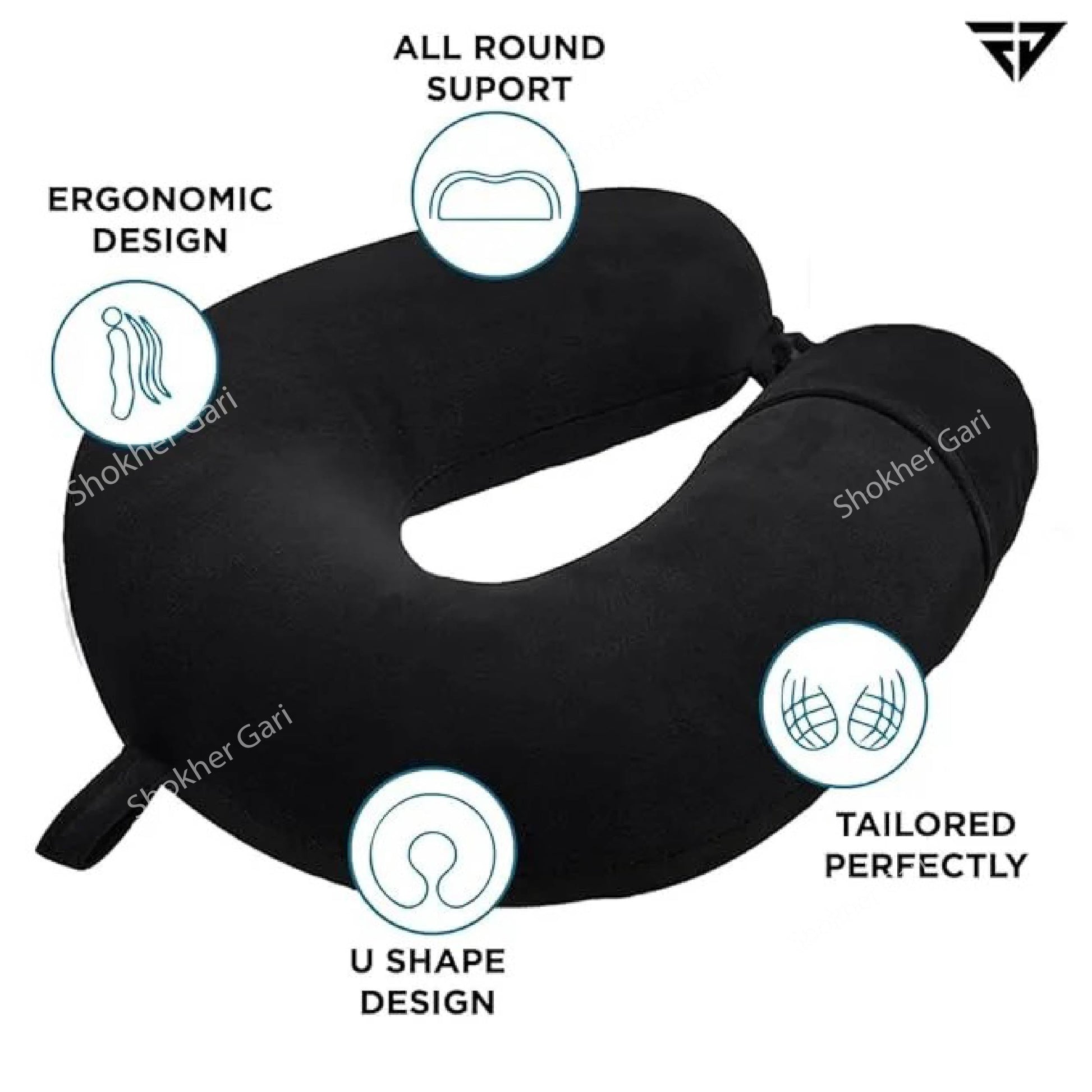 Portable Relaxation Travel Pillow-vibrating Neck Massage Pillow-Battery System Pillow 4 colours