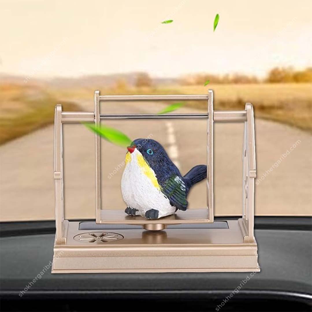 1pcs Solar Car Swinging Bird Air Freshener for Dashboard image 2