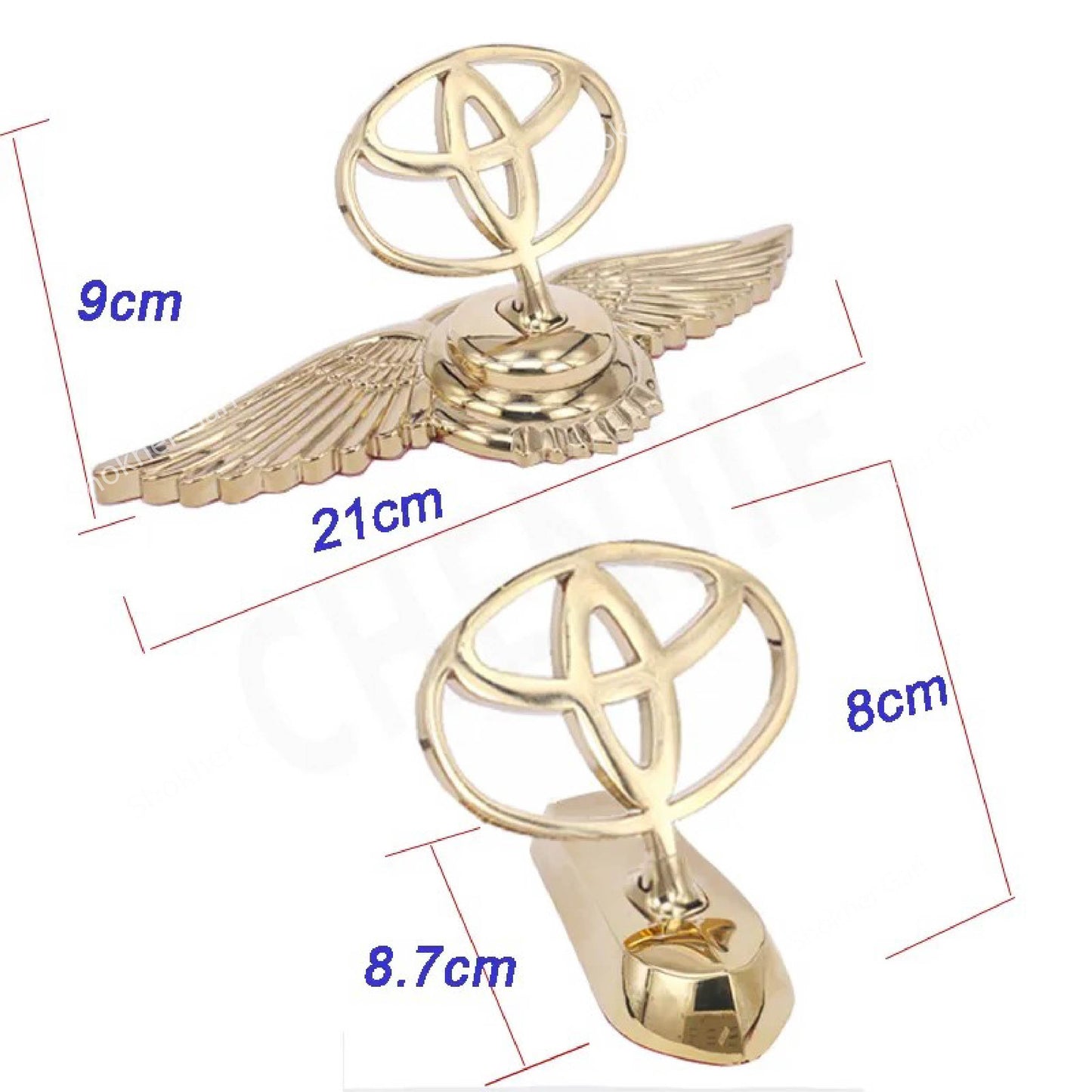 Toyota Golden Stand Eagle Bonnet Logo 1pcs image 1