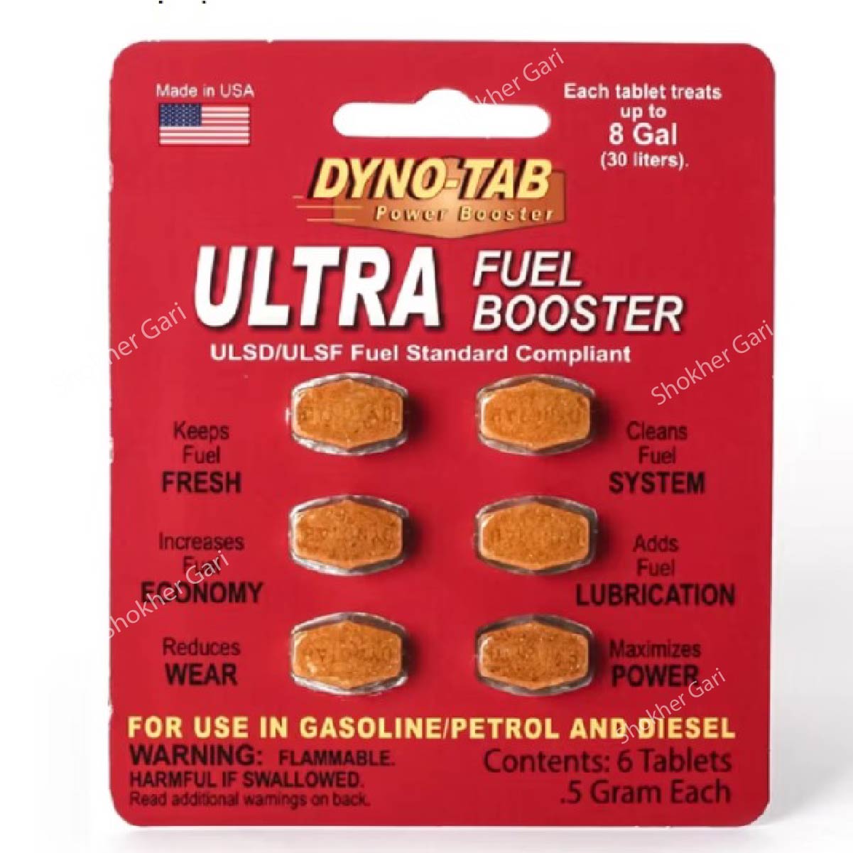 USA Dyno-Tab Ultra Fuel Booster MINI 6-TAB CARD image 3