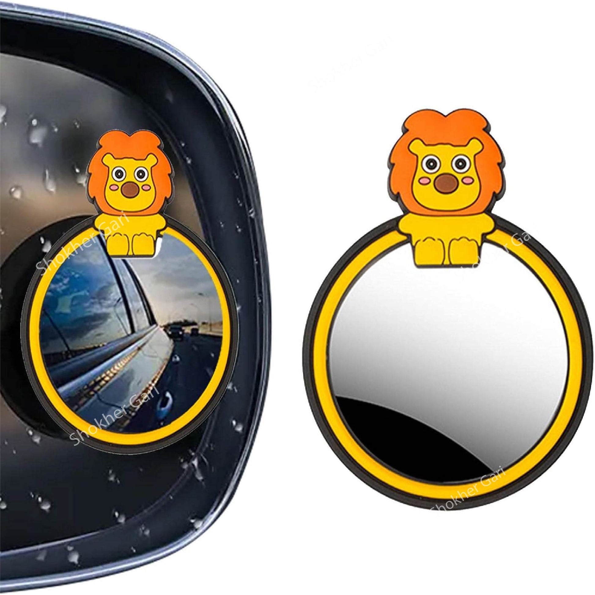 2pcs set Convex Car Side Mirror  Blindspot Round image 2