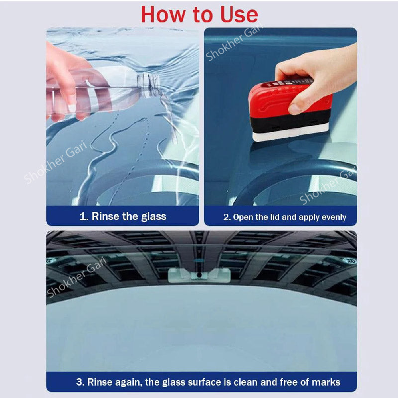 1 pcs Car Windshield Water Oil Film Cleaning Brush image 5