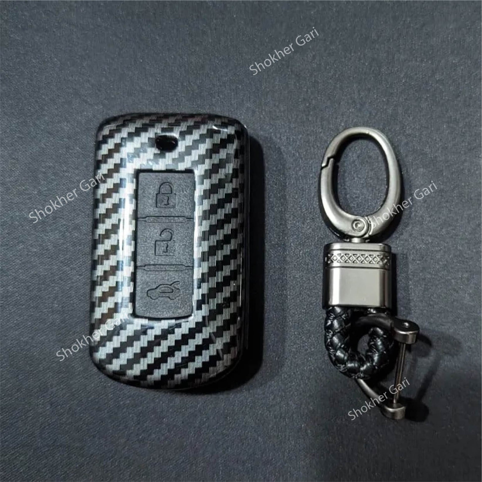 M/Y Carbon Fiber Remote Cover for Mitsubishi Outlander, Eclipe cross, Lancer image 0
