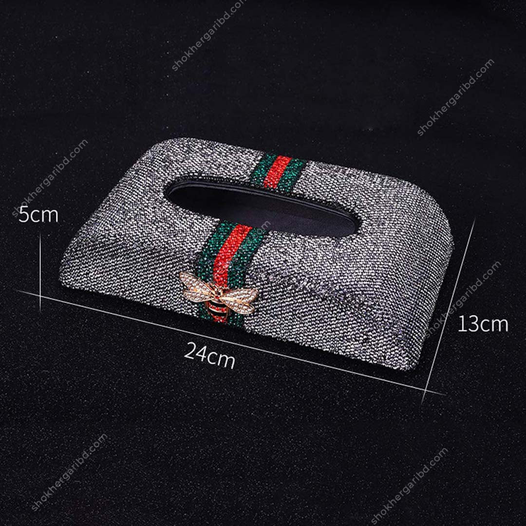 Luxury Tissue Box Glittering Tissue Box International Brand - Ash image