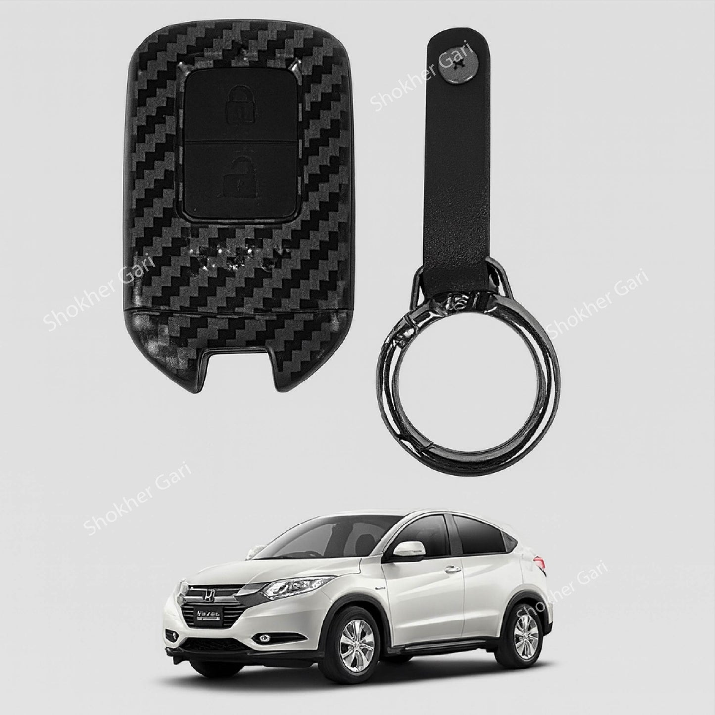 M/Y Carbon Fiber Remote Cover For Honda Civic , Grace, Vezel, CRV, HRV image 1