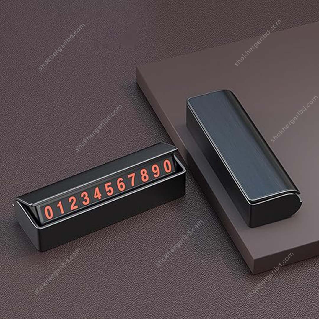 Temporary Parking Card Plastic Body Mobile Number Holder image 5
