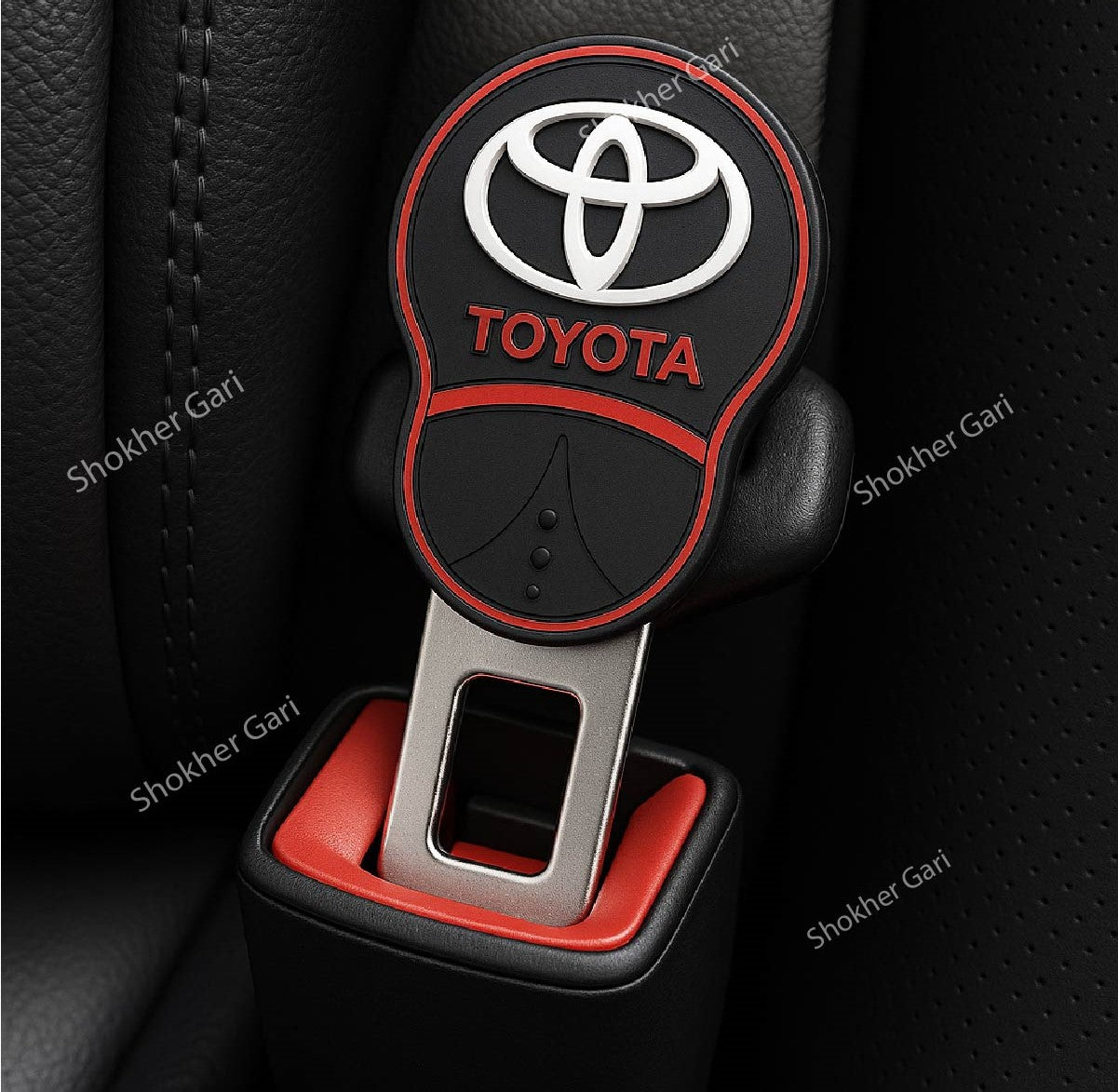 2pcs Toyota Red Seat belt Clip image 0