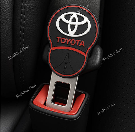 2pcs Toyota Red Seat belt Clip image 0
